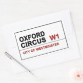 Oxford Circus Rechteckiger Aufkleber (Umschlag)