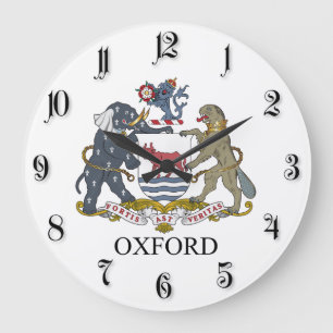 Oxford coat of arms große wanduhr