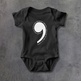 Oxford Comma Enthusiast Baby Strampler