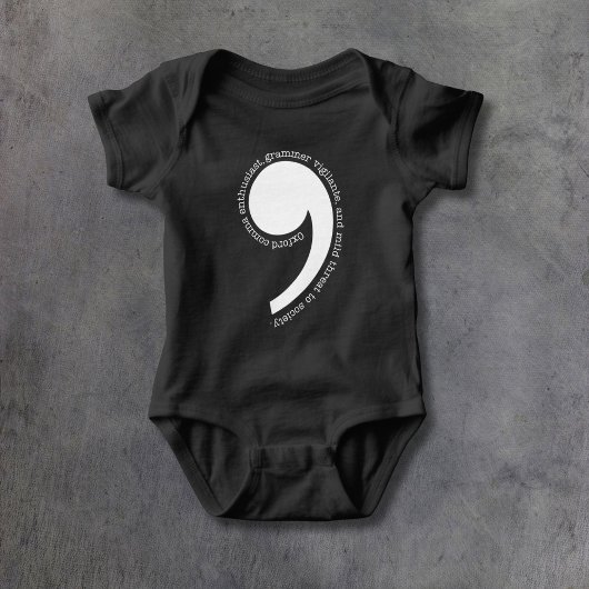 Oxford Comma Enthusiast Baby Strampler
