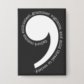 Oxford Comma Enthusiast Button (Vorderseite)