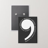 Oxford Comma Enthusiast Button (Vorderseite/Rückseite)
