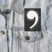 Oxford Comma Enthusiast Button (Insitu)