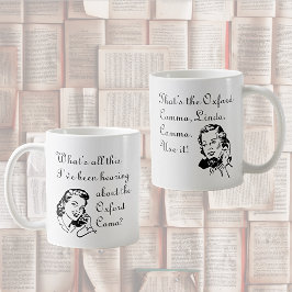 Oxford Comma ist nicht mit Retro Ladys zu vergleic Kaffeetasse