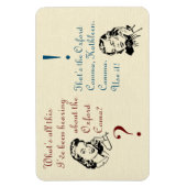 Oxford Comma ist nicht mit Retro Ladys zu vergleic Magnet (Vertikal)