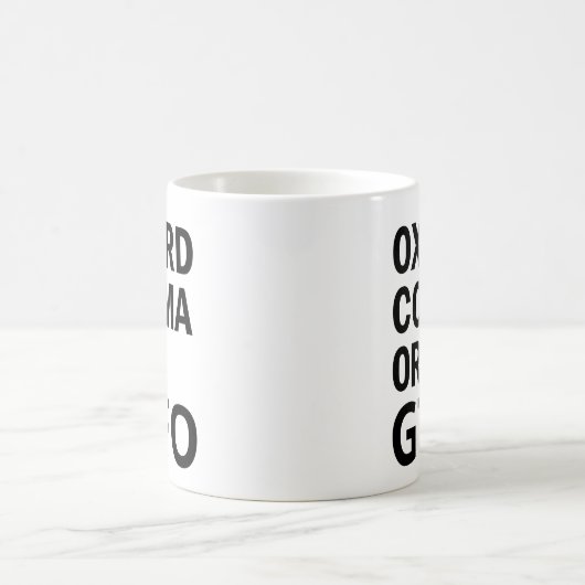 Oxford Comma oder GTFO Kaffeetasse (Mittel)