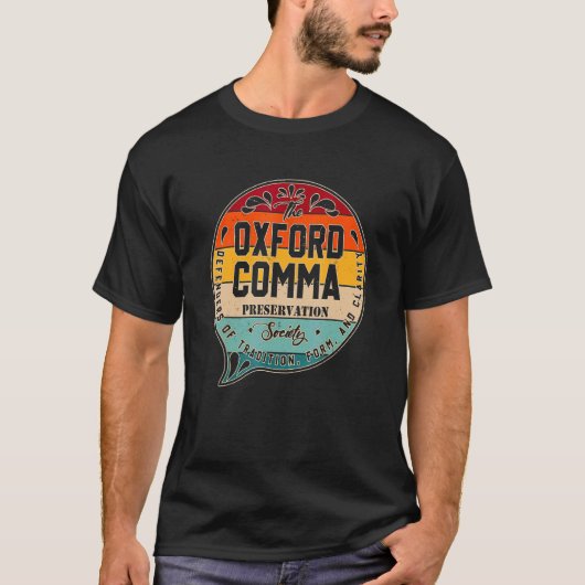 Oxford Comma Preservation Society Team T-Shirt (Vorderseite)