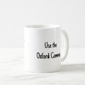 Oxford Comma PSA Kaffeetasse (VorderseiteRechts)
