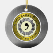 Oxford Comma Society Keramik Ornament (Vorne)