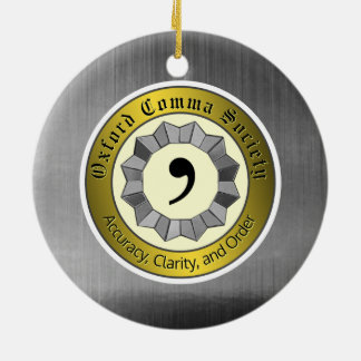 Oxford Comma Society Keramik Ornament