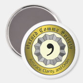 Oxford Comma Society Magnet (Vorderseite/Rückseite)