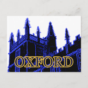 Oxford England 1986 Gebäude Spirals Blue Postkarte