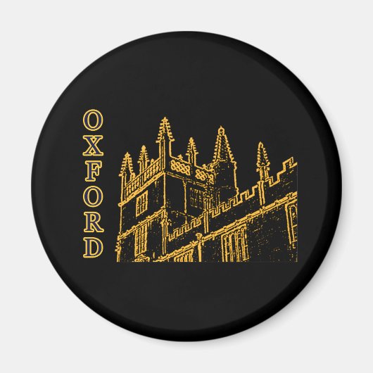 Oxford England 1986 Gebäude Spirals Brown Magnet (Vorne)