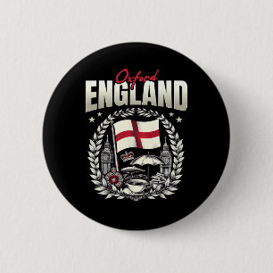 Oxford England Flag Souvenir Oxford Urlaub  Button