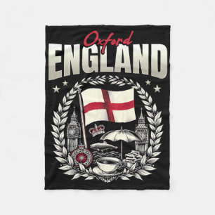 Oxford England Flag Souvenir Oxford Urlaub Fleecedecke