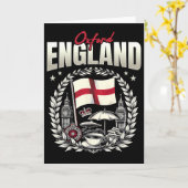 Oxford England Flag Souvenir Oxford Vacation Karte (Gelbe Blume)