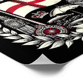 Oxford England Flag Souvenir Oxford Vacation Poster (Ecke)