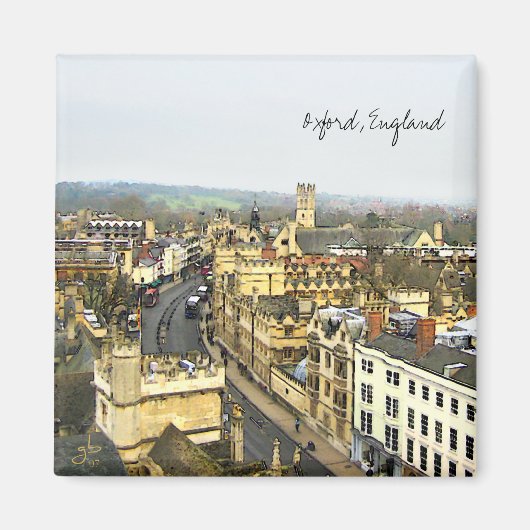 Oxford, England, High St View Magnet (Vorne)