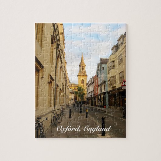 Oxford England Lincoln Uni Library Street View Puzzle (Vertikal)