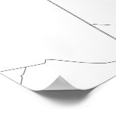 Oxford, England (schwarz auf weiß) Poster (Ecke)