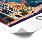 Oxford England Travel Art Vintag Illustration Poster (Ecke)