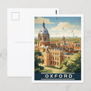 Oxford England UK Vintage Berühmter Reiseort Postkarte