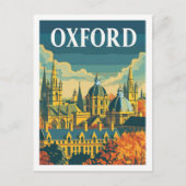 Oxford England Vintag Famous Travel Place Postkarte (Vorderseite)