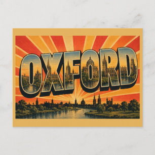 Oxford England Vintage Reise Kunst Postkarte