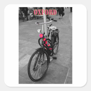 Oxford-Fahrrad Quadratischer Aufkleber