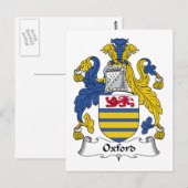 Oxford Familienwappen Postkarte (Vorne/Hinten)