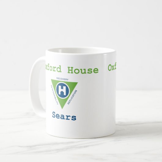 Oxford-Haus Tasse (Vorderseite Links)