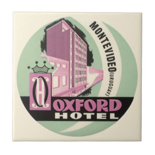 Oxford Hotel, Montevideo, Uruguay, Vintage Reise Fliese
