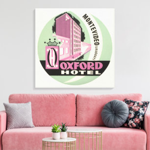 Oxford Hotel, Montevideo, Uruguay, Vintage Reise Leinwanddruck