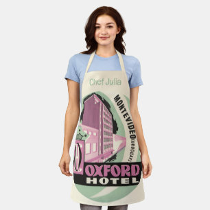 Oxford Hotel, Montevideo, Uruguay, Vintage Reise Schürze