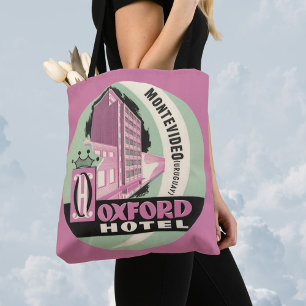 Oxford Hotel, Montevideo, Uruguay, Vintage Reise Tasche