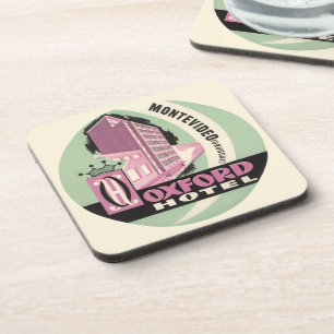 Oxford Hotel, Montevideo, Uruguay, Vintage Travel Getränkeuntersetzer