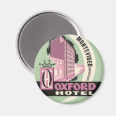 Oxford Hotel, Montevideo, Uruguay, Vintage Travel Magnet (Vorderseite/Rückseite)
