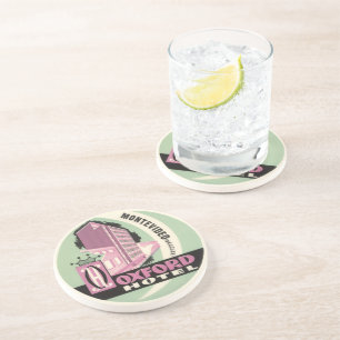 Oxford Hotel, Montevideo, Uruguay, Vintage Travel Sandstein Untersetzer