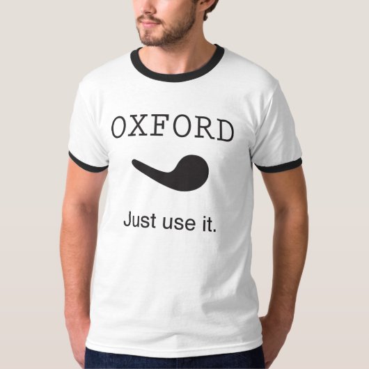 Oxford-Komma. Verwenden Sie es einfach. T-Shirt (Vorderseite)