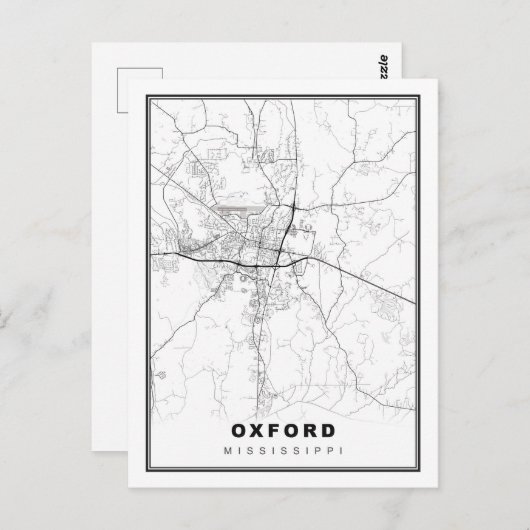 Oxford Map Postkarte (Vorne/Hinten)