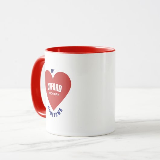 Oxford Michigan Heimat Coffee Tasse (Vorderseite Links)