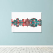 Oxford Mississippi Skyline Leinwanddruck (Insitu (Holzboden))