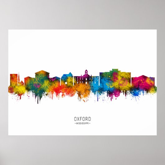 Oxford Mississippi Skyline Poster (Vorne)