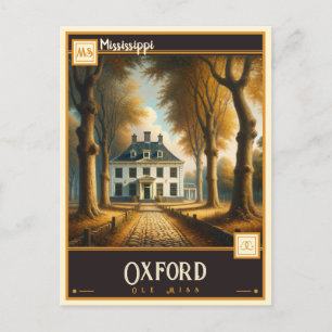 Oxford, Mississippi Vintage Postkarte