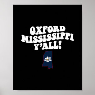 Oxford Mississippi Y'all Ms Südstaaten Urlaub Poster