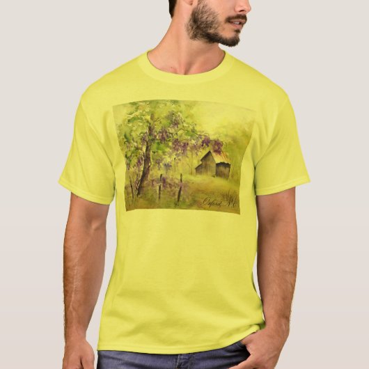 Oxford, NC-Landschaft und Scheune T-Shirt (Vorderseite)