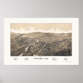 Oxford NY Panoramic Map 1888 Poster (Vorne)