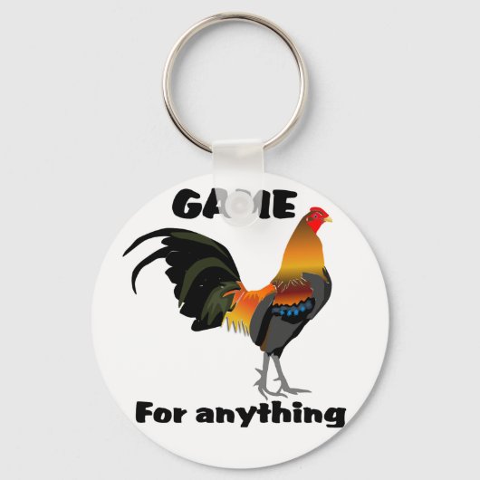 Oxford Old English Game Fowl Button Key Ring Schlüsselanhänger (Vorderseite)