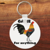 Oxford Old English Game Fowl Button Key Ring Schlüsselanhänger (Vorderseite)