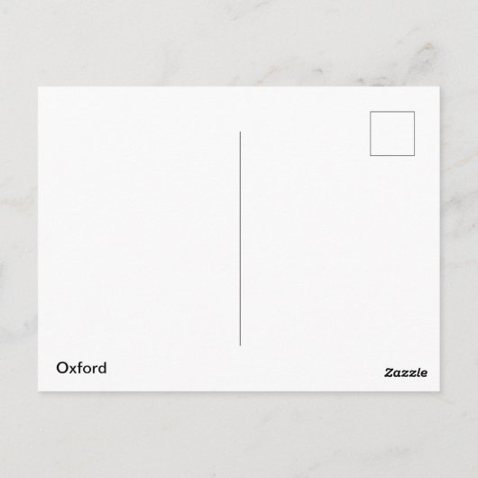 Oxford Postkarte (Rückseite)